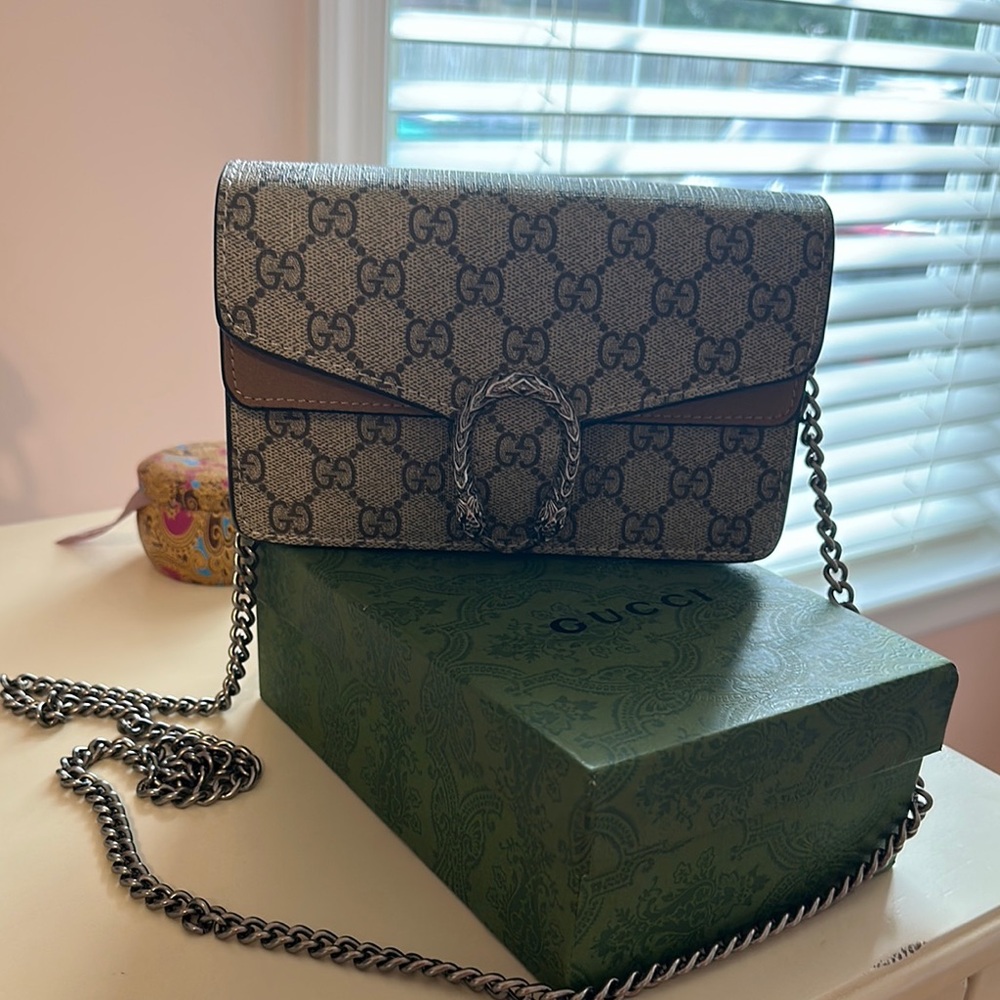 Gucci Gray and Black Crossbody Bag